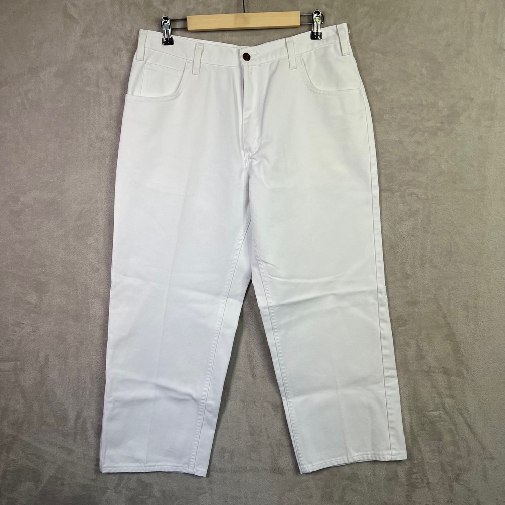 Vintage The Big Mac Workwear Pants Mens Size 36x29 White Straight Leg Cotton FLW